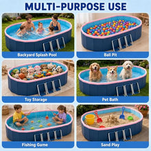 Hard Sided Fold Up Above Ground Family Pool, No Pump Kiddie Wading Pool