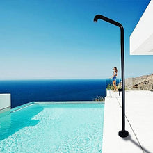 MKLFBY Solar Heated Shower Outdoor Garden Shower, Standing Poolside Shower W/Swivel Shower Head and Adjustable Water Pressure, Outside Shower Kit for Outdoor Indoor