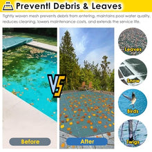 LZMZMQ Inground Pool Winter Cover, Outdoor Pool Green Mesh Safety Cover for Kids/Pets/Leaf Protection, Fits 5 8 10 12 15 18 21 25 28 30 feet Round(32'(9.8m))