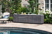 NewAge Products Classic Series 3PC Aluminum Slate Gray Modular Outdoor Kitchen Set - 24" D x 104" W x 35.5" H