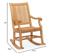 WholesaleTeak Grade A Teak Wood Outdoor Patio Giva Rocker/Rocking Arm Chair (Cushion not Included) #WHRKGV