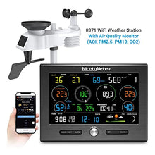 JDXQBLD Weather Station, 0371 Weather Station Outdoor Sensor Weather Forecast Base Detector Indoor AQI PM2.5 PM10 Co2 Monitor