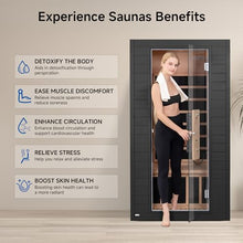 RESTISLAND Home Infrared Sauna with Red Light Therapy, 1-2 Person, Black