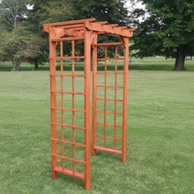 Keystone Amish Co. Dover Cedar Arbor, 4-Foot, Redwood Stain