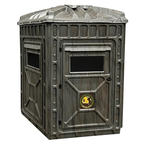 Outta Site Thicket 5-Sided Hunting Blind for 2-3 Persons Hard-Sided Ground Blind - Thicket Oak