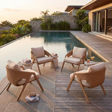 Seeheool Patio Chair with Cushions (Set of 4)