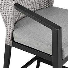 Armen Living Aileen Modern Patio Counter Chair Bar Stool Black