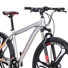 LZBIKE Aluminum Alloy Mountain Bike 21 Speed Shock Absorption Silver