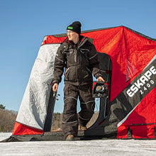 Eskimo Eskape 2400 Insulated 2-Person Ice Fishing Shelter with Sled and Bench Seat Red/Black