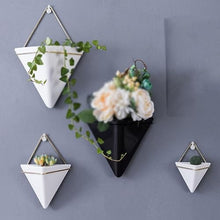 SDREYKUF Wall Hanging Flowerpot Hydroponic Decorative Ceramic