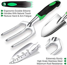 XIXIDIAN Gardening Tool Set 9 Pcs, Aluminum Alloy Garden Hand Tools Set with Garden Gloves & Rubber Handle Gardening Gifts for Women Men