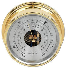 MaXimum Proteus Aneroid Barometer - Brass Case, Silver Dial
