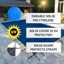 Freetime Fun Gorilla Solid Safety Cover for 18' x 36' Inground Pool Center-End Steps