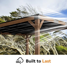 Modern Shade Wood Grill Gazebo 12' x 16' with Sloped Galvanized Steel Roof