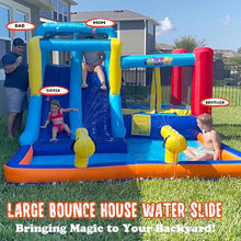 Whubefy Kids Bounce House Inflatable Water Park with Blower