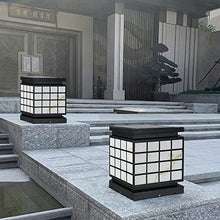 VELLOW E27 Pedestal Exterior Post Lantern,Waterproof IP54 Retro Post Cap Light,Gate Bollard Pillar Light,Matte Black Finish Column Lamp Lantern,Decorations Landscape Lighting for Patio Porch Railing