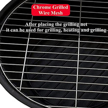 NEWCES Safety Certification Wood Burning Fire Pit w/Cooking Grill BBQ Grill Pit Bowl w/Mesh Spark Screen Cover & Poker Charcoal Barbecues Grill Smoker Barbeque Grill
