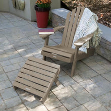highwood Hamilton Folding & Reclining Adirondack Chair with Ottoman, Woodland Brown