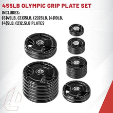 Lifeline 455 lb Olympic Weight Set Rubber Coated Plates Black