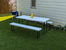 Iceberg IndestrucTable Classic Folding Picnic Table, 6 ft, Platinum Granite