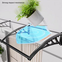 GJMDCMA Outdoor Door Canopy, Rain Shelter Awning, Porch Entry Shade, Sun & Snow Protection, Weather-Resistant Roof Overhang, 60x340 cm, Durable Exterior