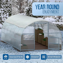Baumera Polycarbonate Greenhouse Kit - Greenhouse - Easy Assembly & Heavy Duty Greenhouses for Outdoors- with Vents and Extra Door (Transparent, 10x13)