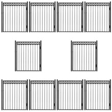 Fencer Wire Heavy Duty Flat Top X-Pattern Decorative Fence Gate Black, 5FT x 4FT, Pack of 10