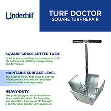 Underhill TTD Doctor Lawn Repair Turf Cutting Grass Plug Tool Transplanting Aerator Cut and Refit, Aluminum Square 6 Inch TTD-6