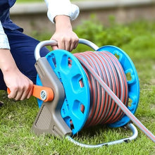 Portable Hose Reel, Garden Hose Reel Cart, Outdoor Handheld or Wall Mounted Hose Reel Storage(50M)