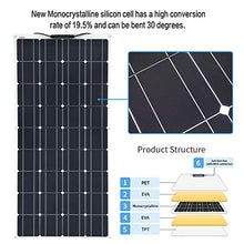 100W monocrystalline Solar Panel with 5m of Special Solar Cable, for Charging a Caravan, Camper, Boat or Yacht,800w(8pcs100w)