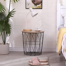 NRFJFOP Iron Side Table Small Coffee Living Room Sofa Round