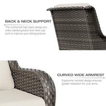 Joyside 8-Piece Wicker Patio Furniture Set Beige