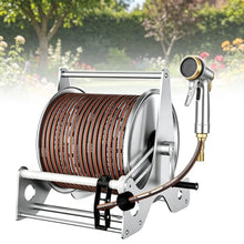 Stainless Steel Dual Purpose Wall & Floor Hose Storage Rack B-20mHose