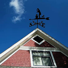 Garden Weathervane Outdoors Weather Vane Metal Wind Vane Farm Scene Mount Yard Roof Decor Indicating Wind Direction Measuring Tool (Knight) (Cleaner)