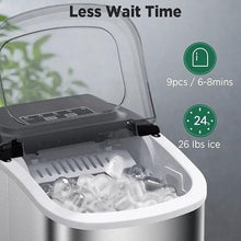 TEDILUVI Countertop Ice Maker Self-Cleaning Machine with Scoop and Basket Stainless Steel