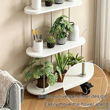 Multi-Tier Plant Stand With Wheels, Bookshelf Style Flower Rack For Living