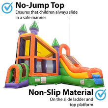 TentandTable Inflatable Bounce House with Slide Orange Rainbow