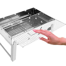 AFPSDLFJDLS Portable Outdoor Barbecue Grill Stainless Steel Folding BBQ Charcoal Grills for Campaing Pinnic Kebab Oven