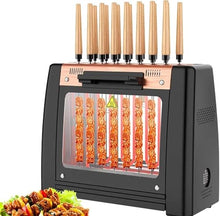 RKUVPAE Electric Barbecue Grill, 1200W Smokeless 360 ° Automatic Rotating Lamb Skewers Vertical Grill, Cooks Kebabs, Skewers and Roasts, Easy to Clean