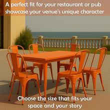 63" x 31" Metal Bistro Table Set – 7 Piece Indoor Outdoor Cafe Seating for Patio or Restaurant