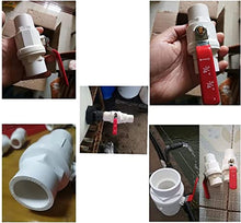MUSM 1PC Handle PVC Ball Valve - 20-110mm Inner Diameter 2-Way Slip Ends Water Shut Off Flow Controller(125mm)