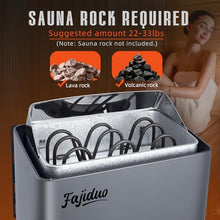 Fajiduo Sauna Heater, 4.5KW 110V Electric Sauna Stove with Bracket, Adjustable Temp & 3H Timer Dry Sauna Heater for Max 211 Cu.ft Saunas Rooms, Home Sauna, Commercial