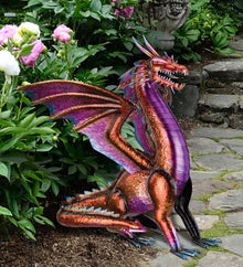 Regal Art & Gift Dragon Metal Statue, Indoor & Outdoor Garden Yard Art