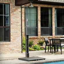 SEI Outdoor Patio Furniture - Outdoor Shower - Transitional Design Light Grey & Silver Metal - Ideal for Pool Area, Backyard (OD8901)