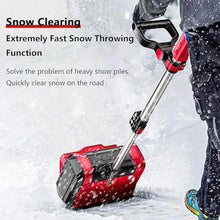 Adjustable Direction Snowplow, 2200rpm Cordless Snow Blower with 2Battery, Powerful Shoveling, Electric Snow Shovel for Driveway for Clearing Snow from Driveways, Steps, Patios, Decks, Sidewalks