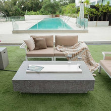 Elementi Hampton Natural Gas Fire Pit Table Cast Concrete 56 x 32-in
