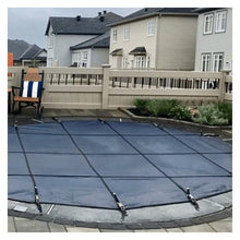 WAHHWF Pool Safety Cover Concrete Floor Mount, Extra Large Round Solid Safety Cover for Inground Pool, 18 20 24 30 32 ft Winter Swimming Pool Cover with Fitting Kit(35ft)
