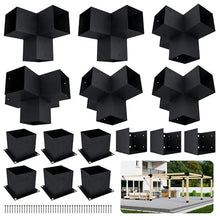 DIY Attached Pergola Bracket Kit - 6x6 Posts - Build Up to 24' x 24' - Steel Hardware Only