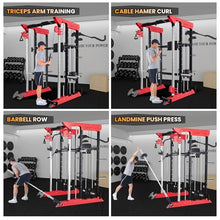 GarveeLife Power Cage Smith Machine Red
