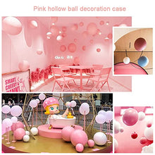 mirror finish garden ball,gazing balls, Pink Hollow Ball,Stainless Steel Decorative Ball,Hollow Round Ball,Christmas Decoration Ball for Shopping Mall Window Store (Color : Pink) ( Color : Pink , Siz